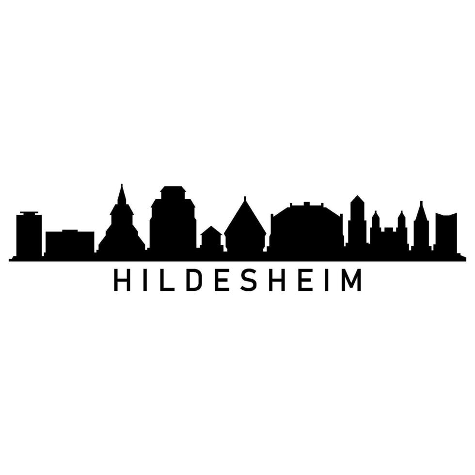 Hildesheim skyline illustrated vector