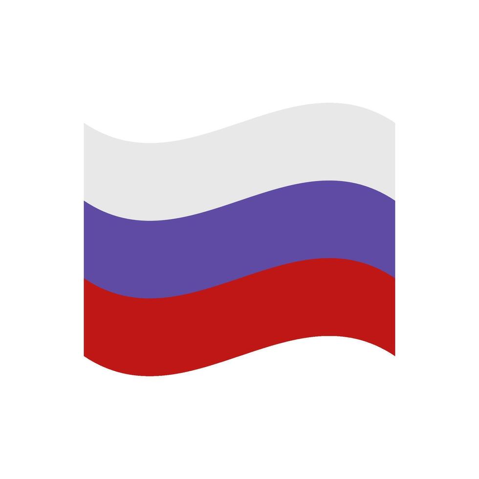 Rusia bandera ilustrado en un blanco antecedentes vector