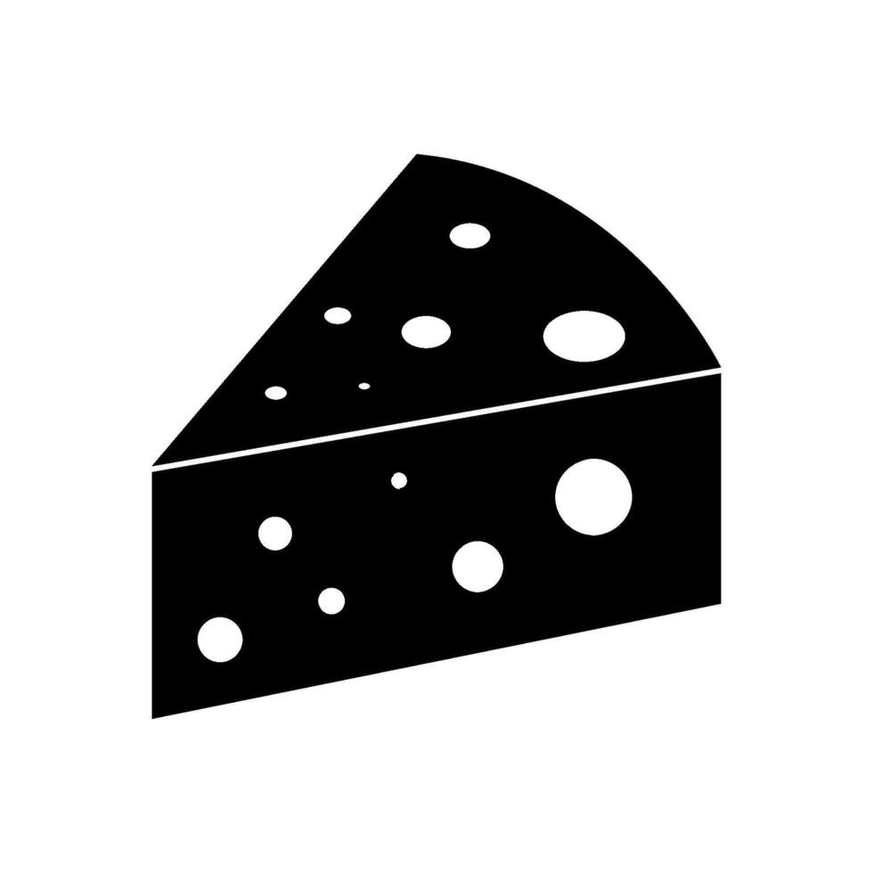 queso rebanada ilustrado en blanco antecedentes vector