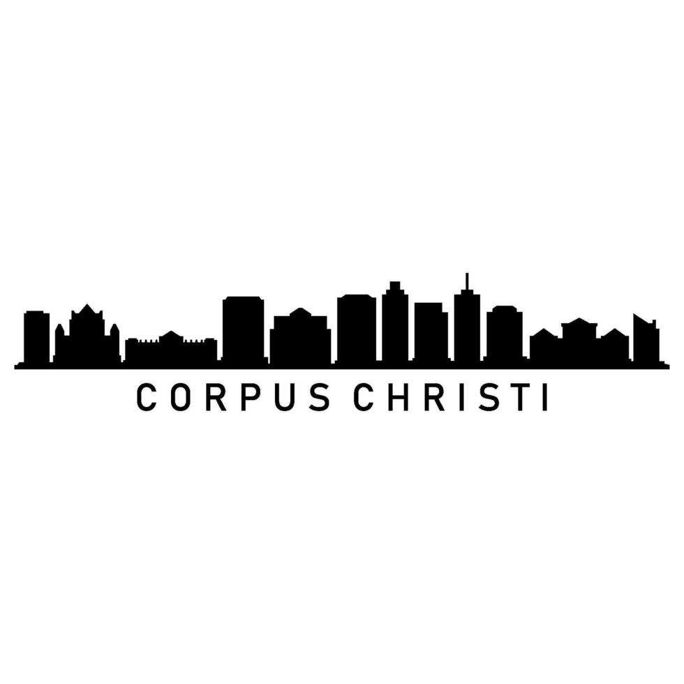 Corpus Christi skyline on white background vector