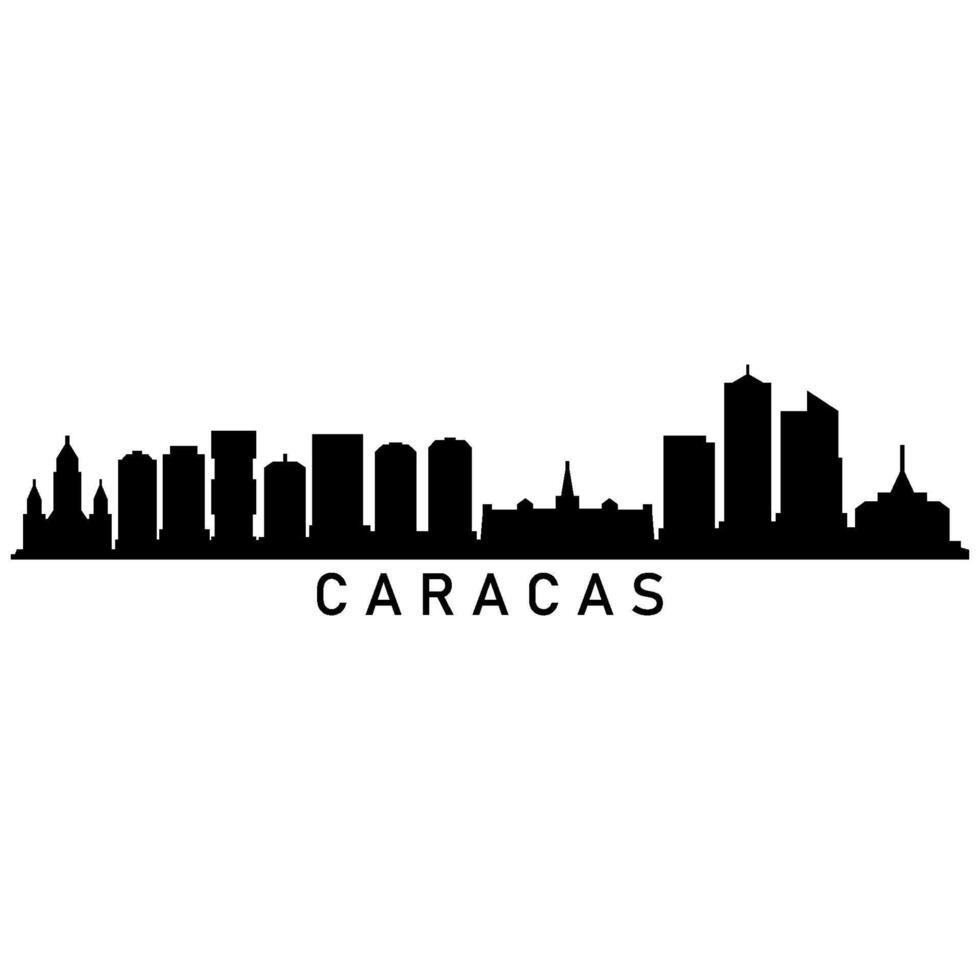 Caracas horizonte en blanco antecedentes vector