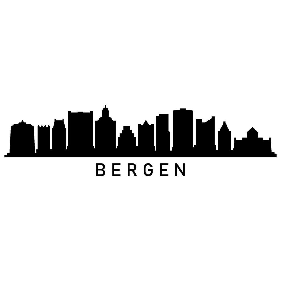 ilustrado Bergen horizonte vector