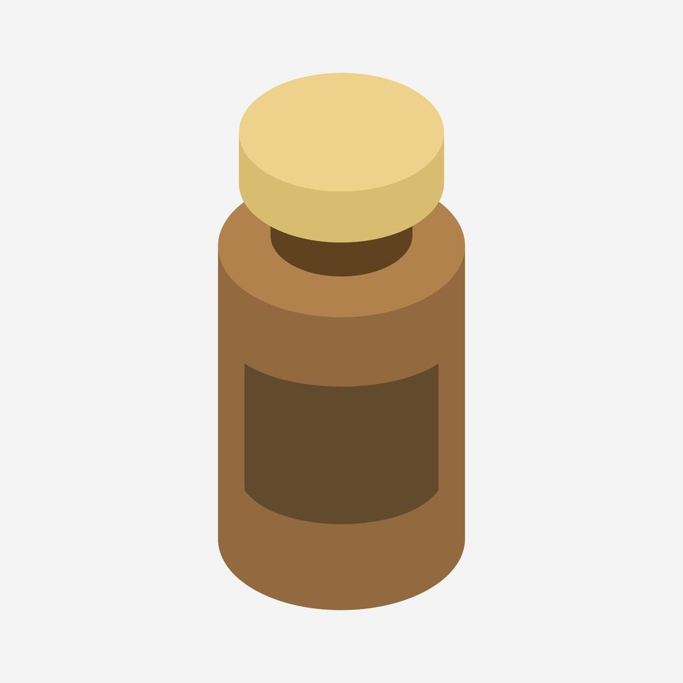 Illustrated isometric chocolate paste vector
