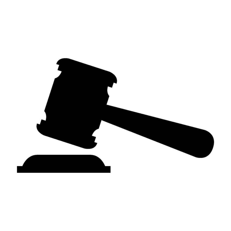 Gavel illustrated on white background vector