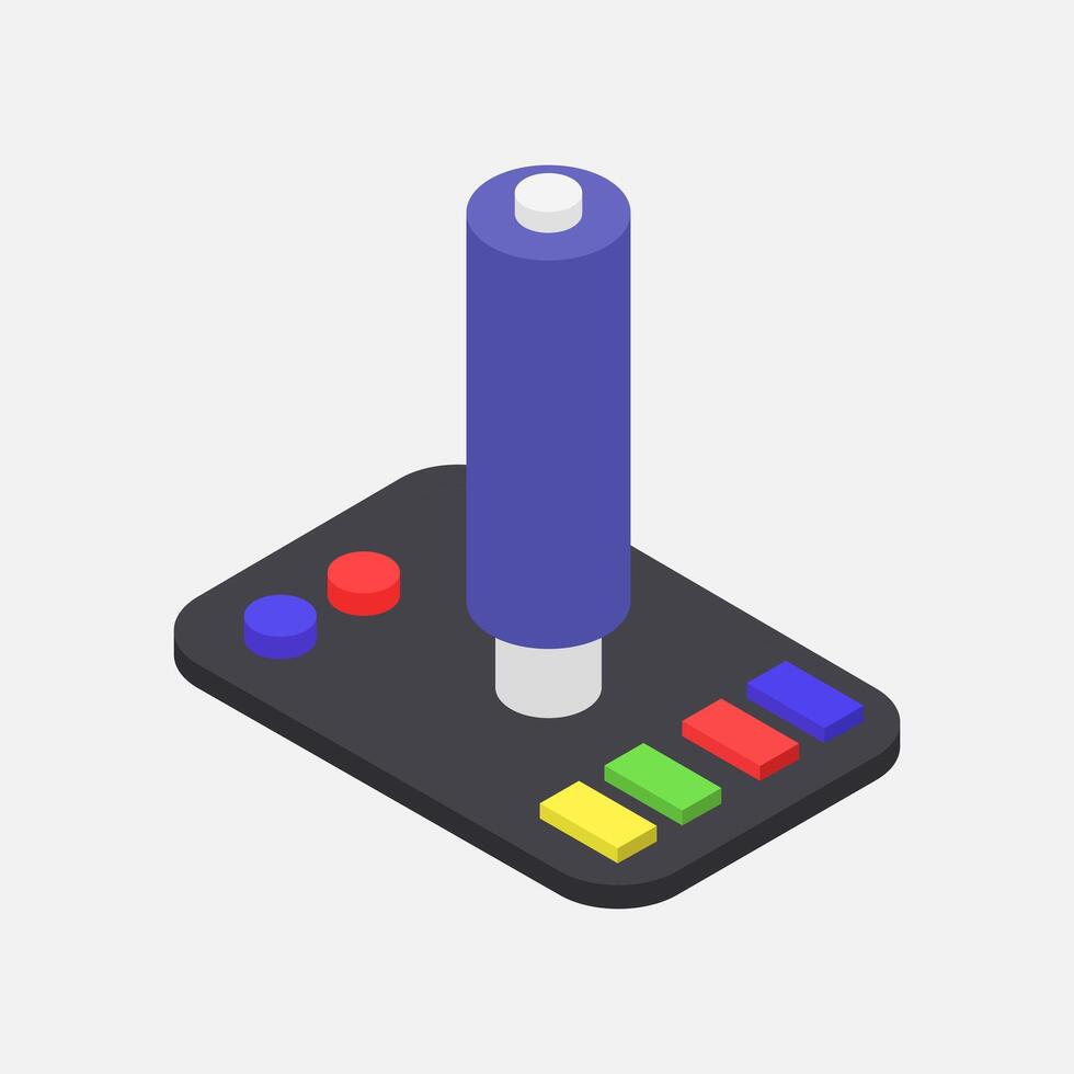 isométrica joypad ilustrador vector