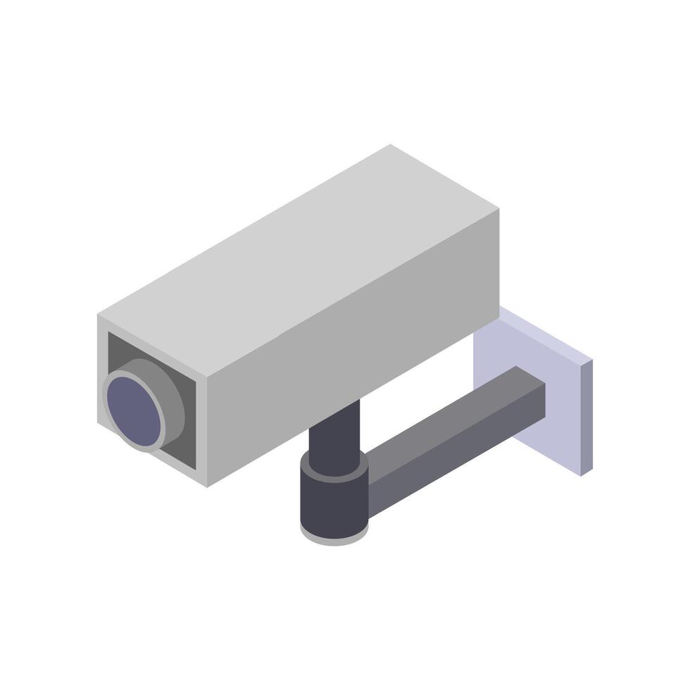 ilustrado isométrica vídeo vigilancia cámara vector
