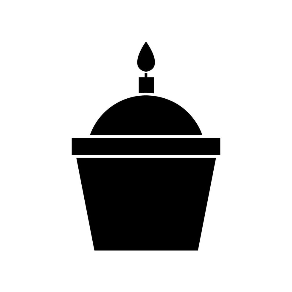 Cupcake illustrated on white background vector