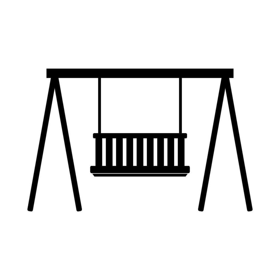 Porch swing illustrated on white background vector