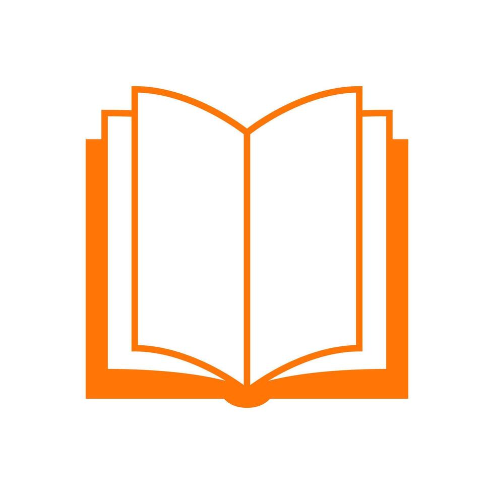 Open book illustrated on white background vector