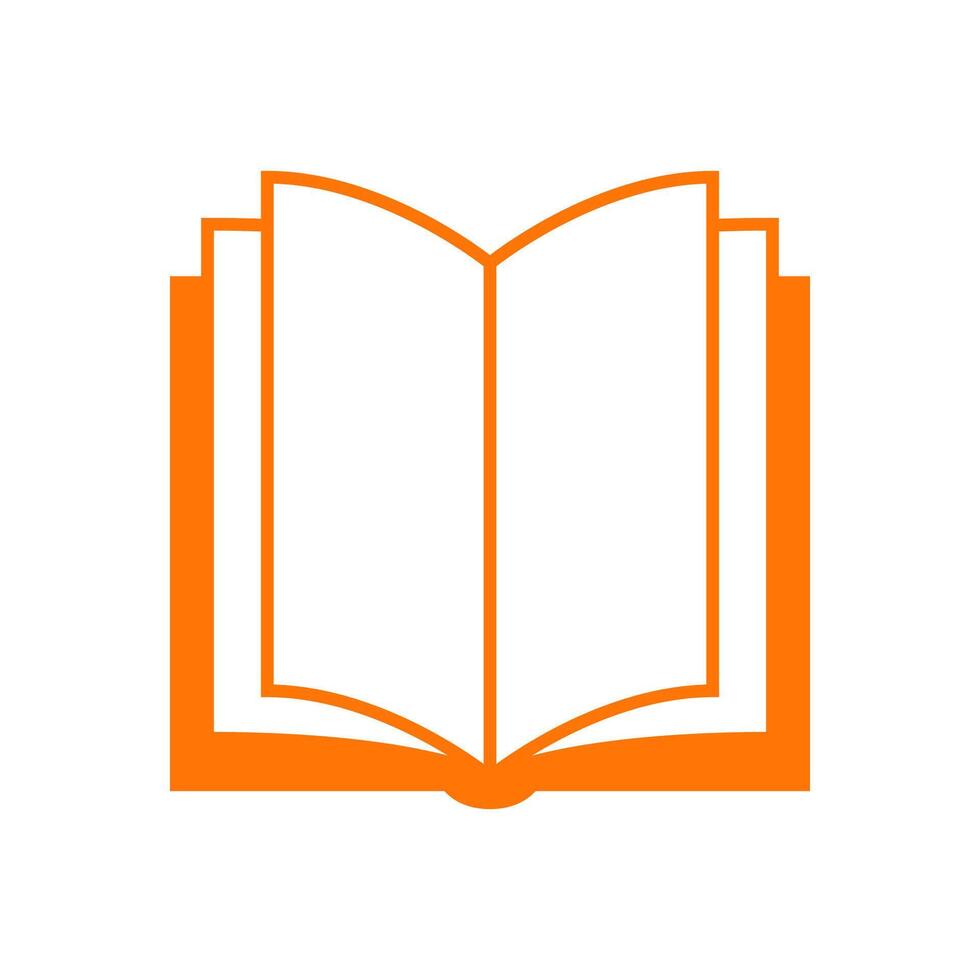 Open book illustrated on white background vector