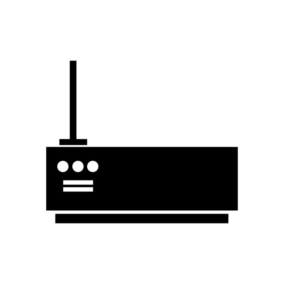 Router illustrated on white background vector