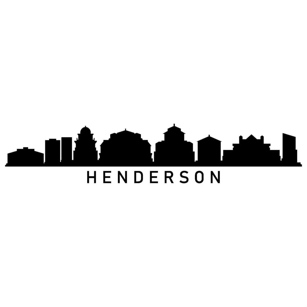 Henderson skyline on white background vector
