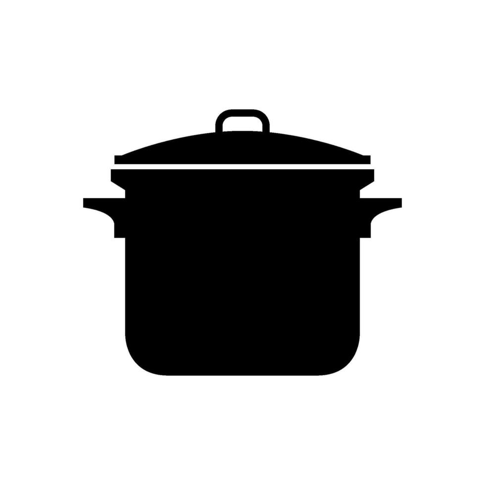 Kitchen pot illustrated on white background vector