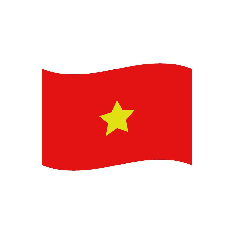 Vietnam flag illustrated on white background vector