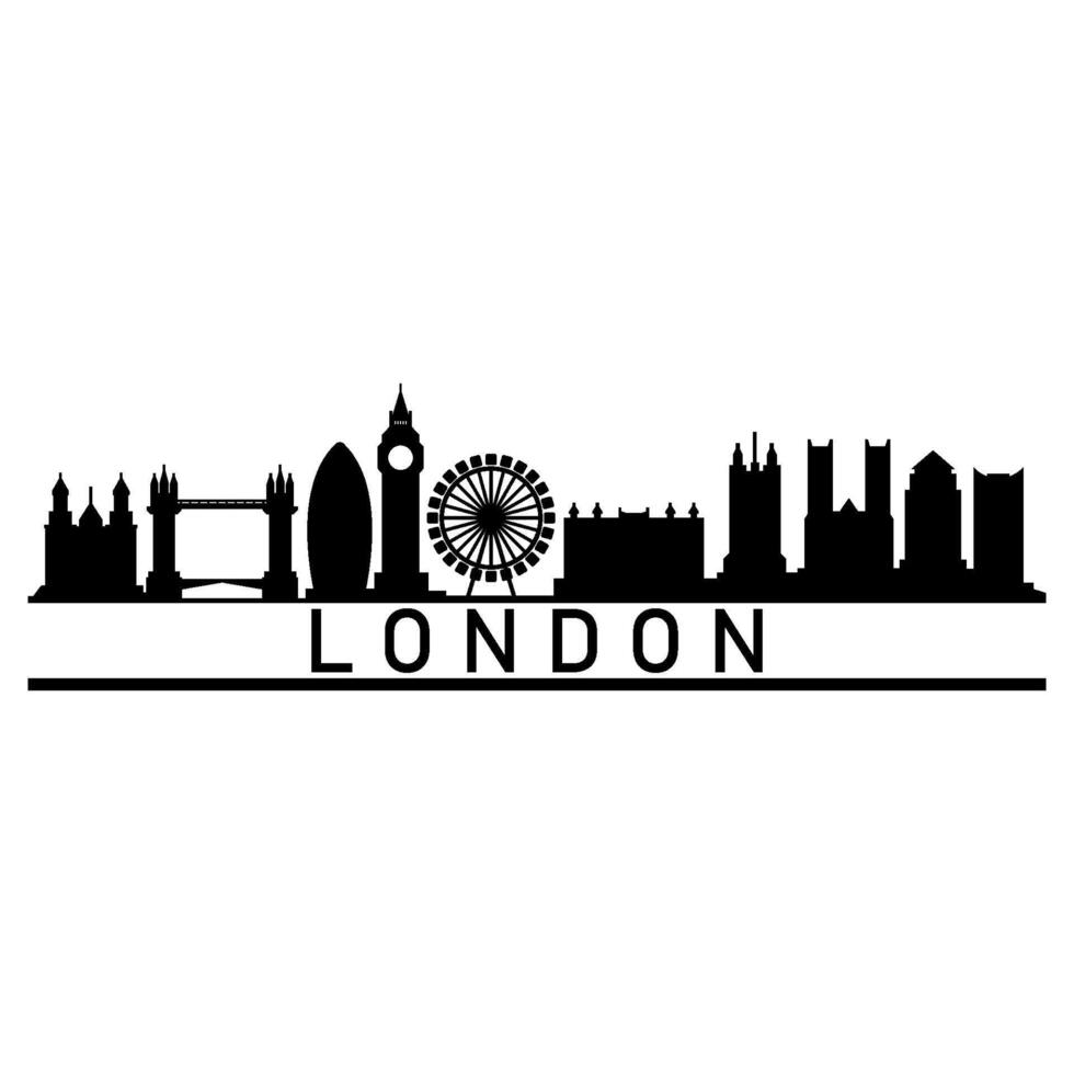 London skyline on white background vector