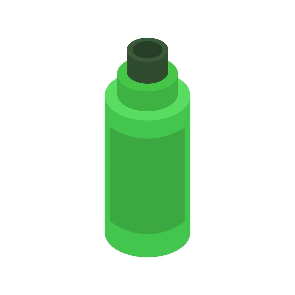 Illustrated isometric kerosene bottle vector