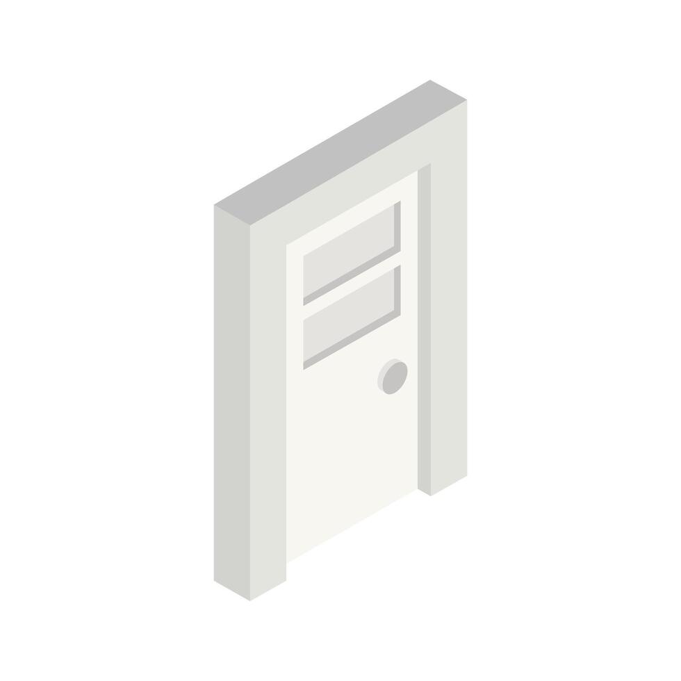 Door Icon On Background vector