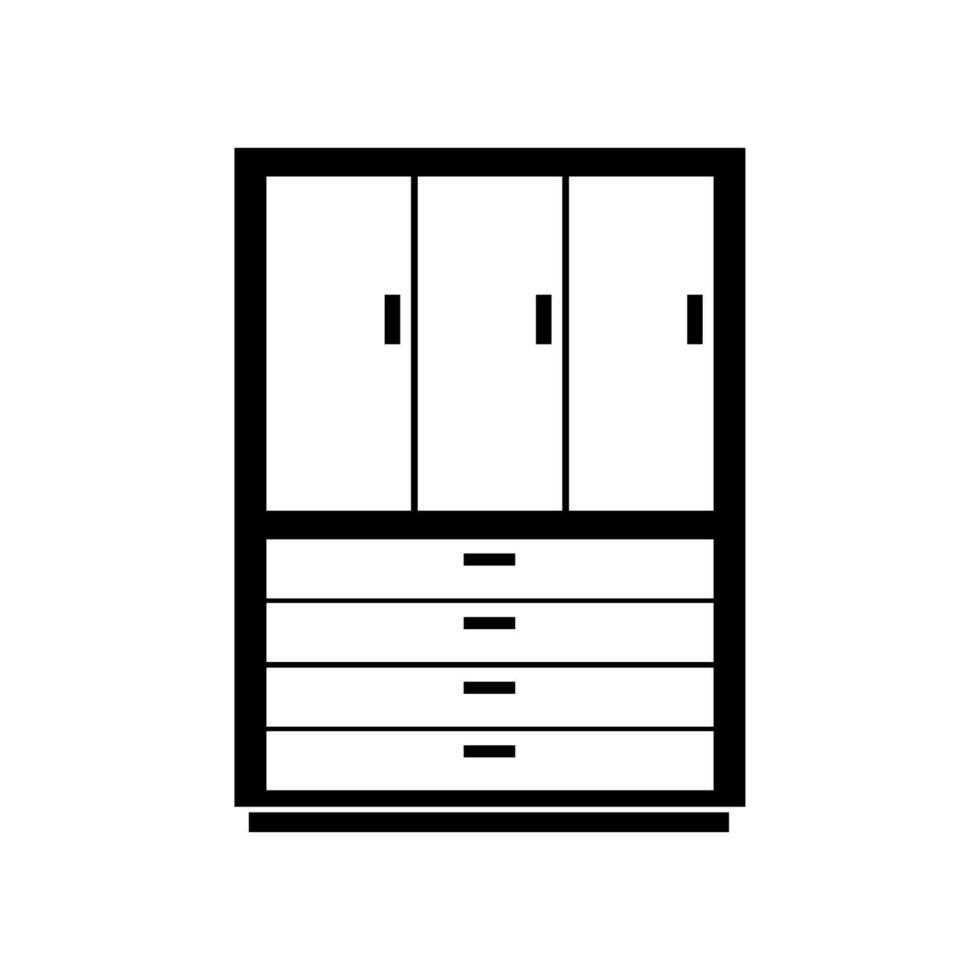 armario ilustrado en blanco antecedentes vector