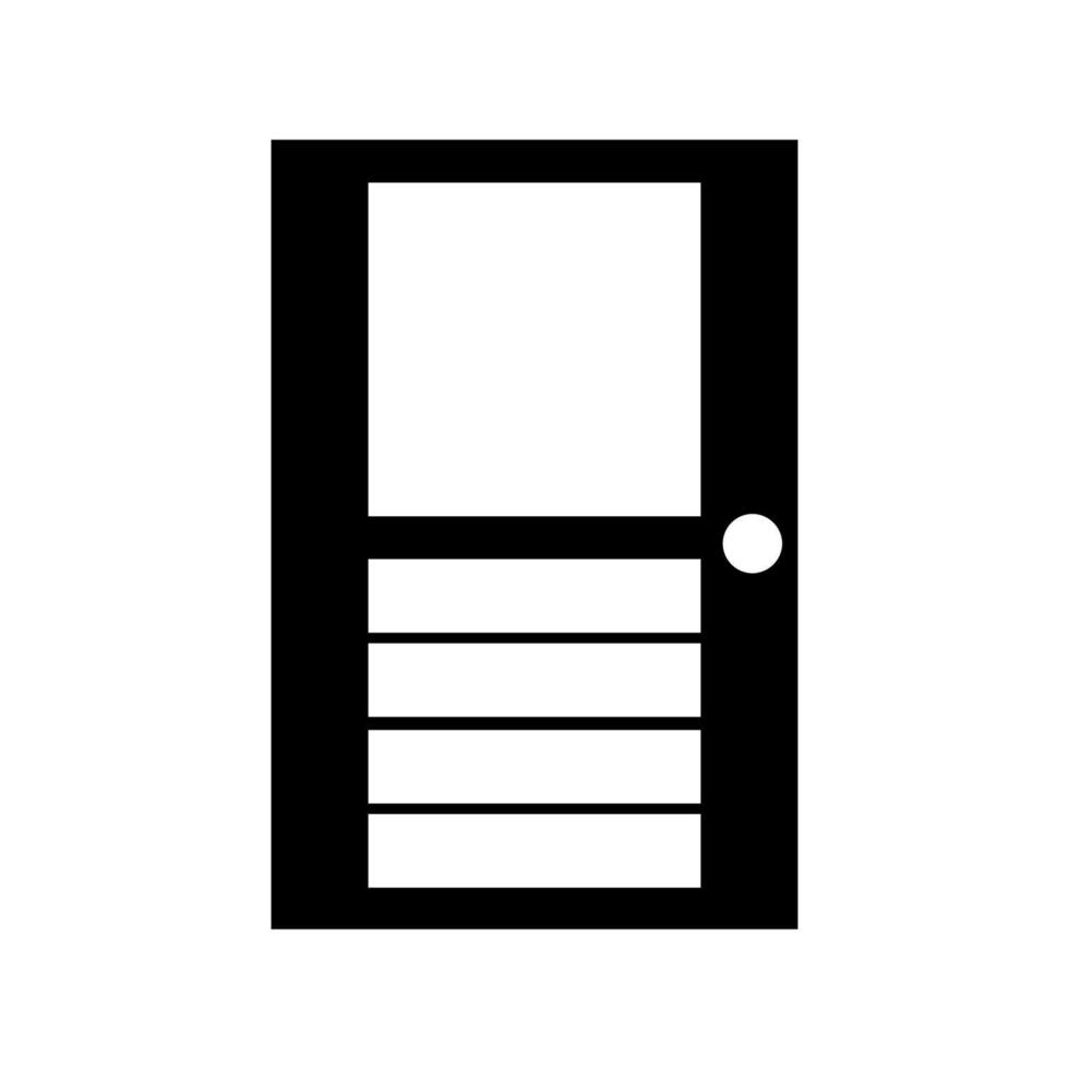 Door illustrated on white background vector