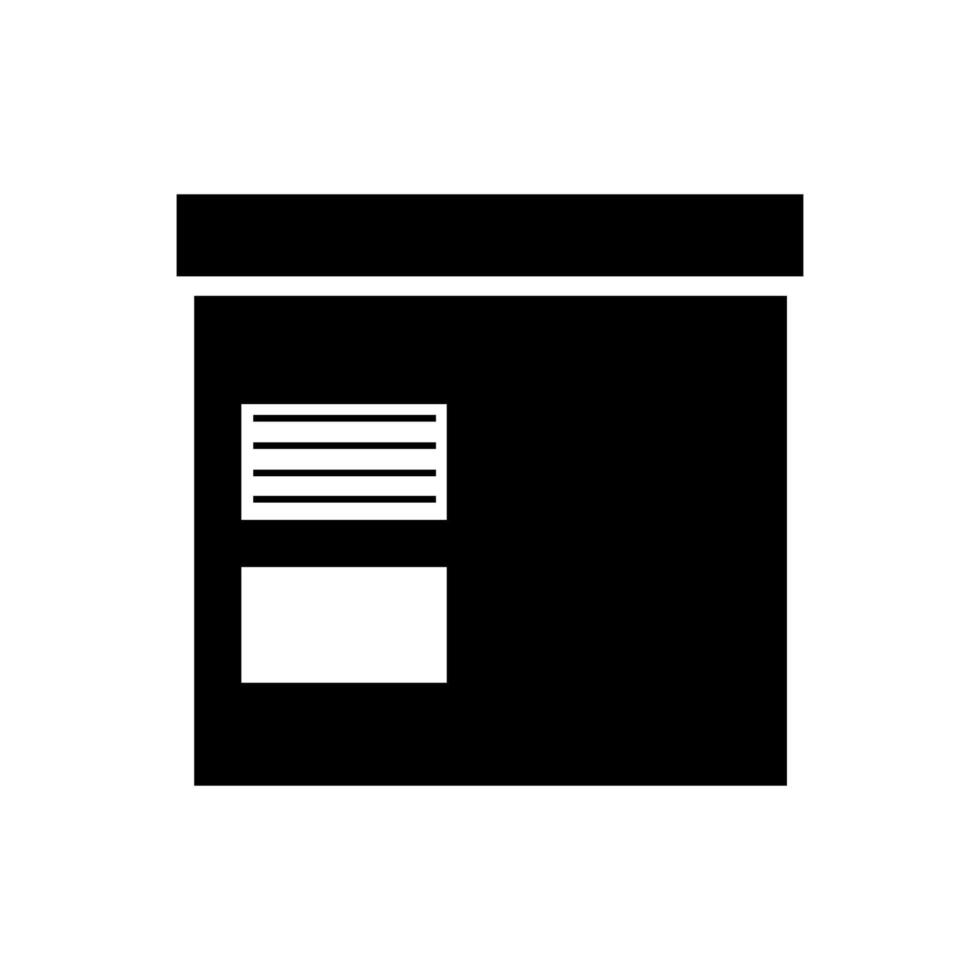 Box illustrated on white background vector