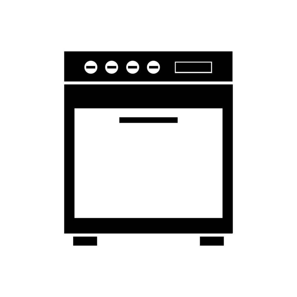 Oven illustrated on white background vector