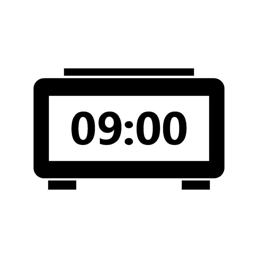 moderno alarma reloj ilustrado en blanco antecedentes vector