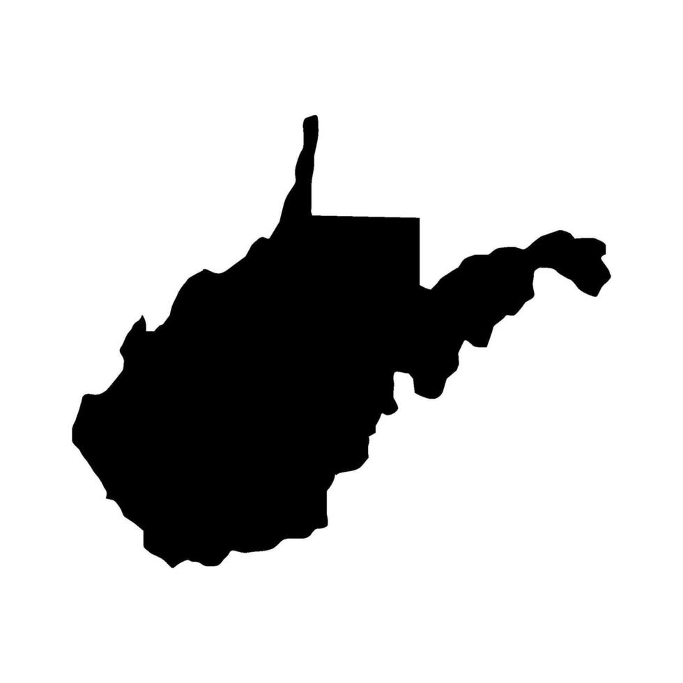 West Virginia map illustrated on white background vector
