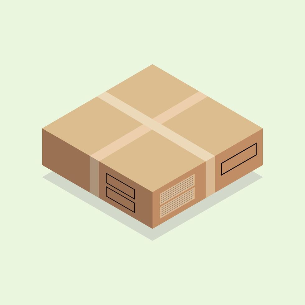 icono de caja en el fondo vector