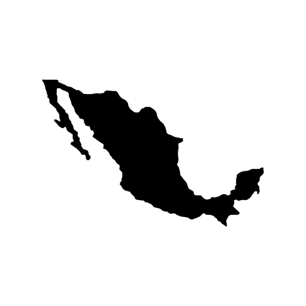 mexico mapa ilustrado en blanco antecedentes vector