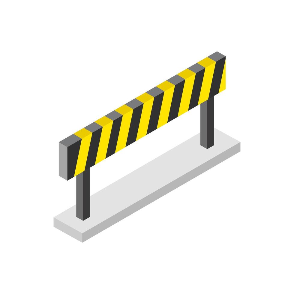 Roadblock Icon On Background vector