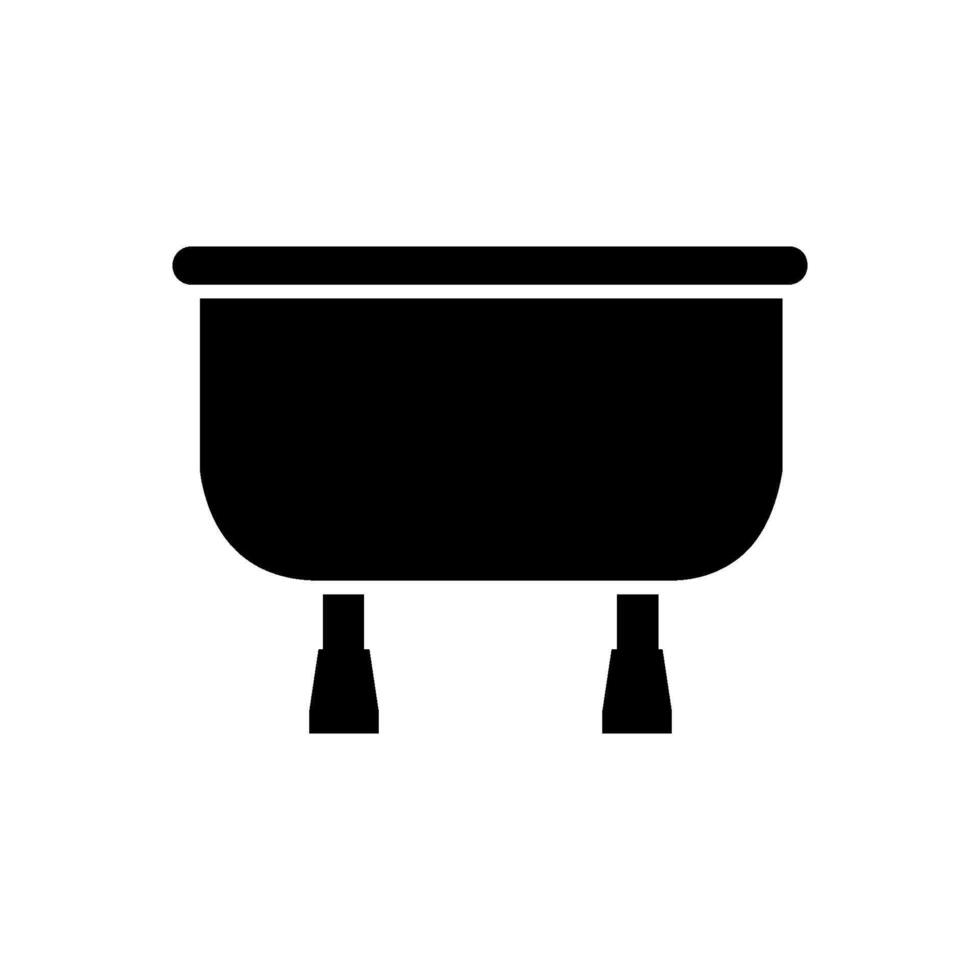 Bathtub illustrated on white background vector