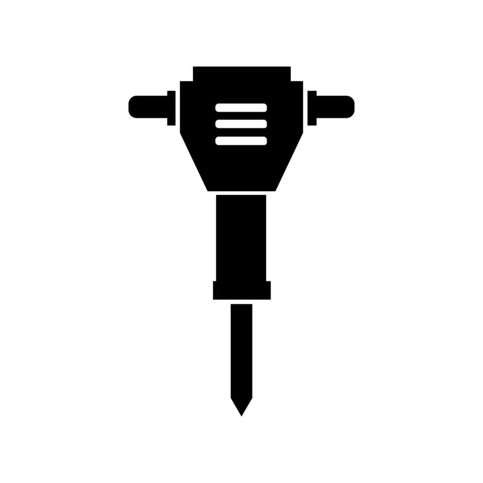 Jack hammer illustrated on white background vector