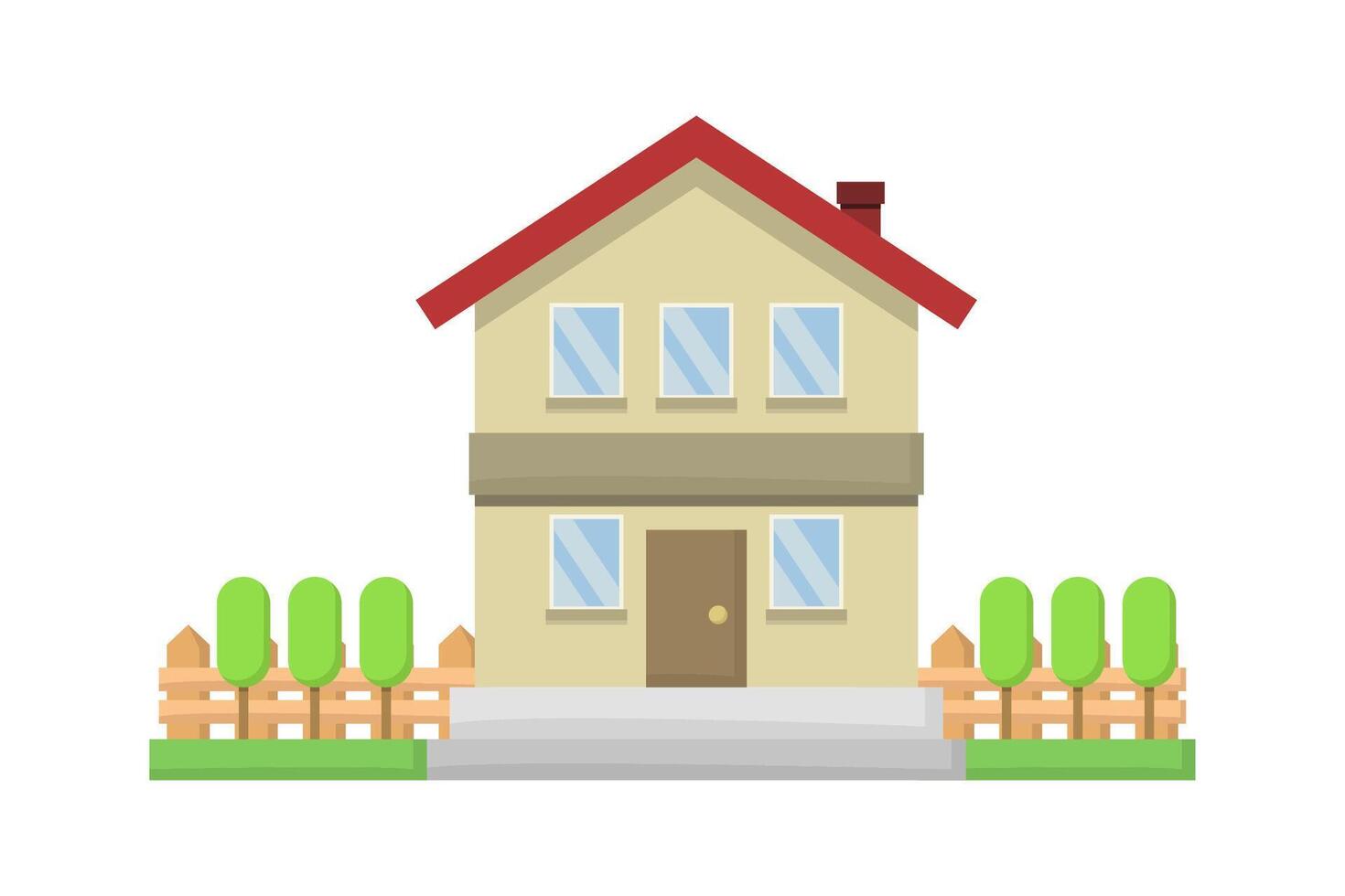 Illustrated and colorful house vector