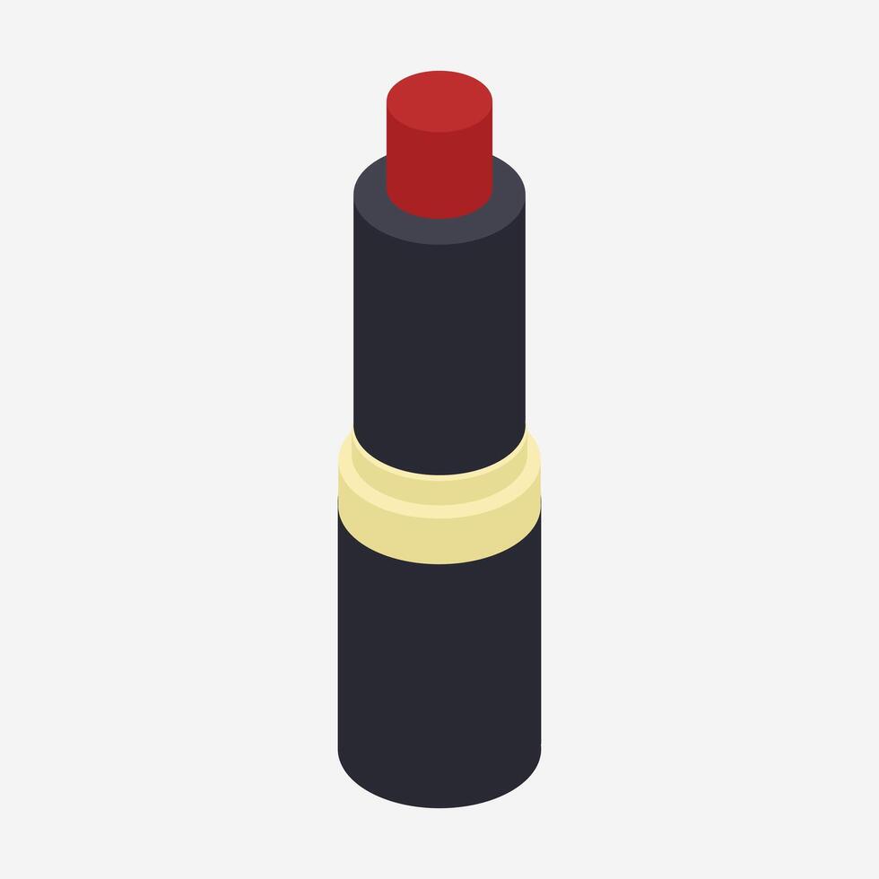 Illustrated isometric lipstick vector