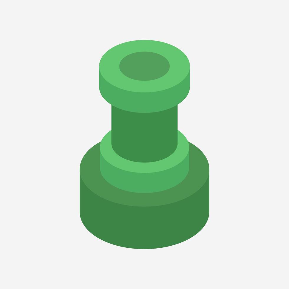 Illustrated isometric stamp vector