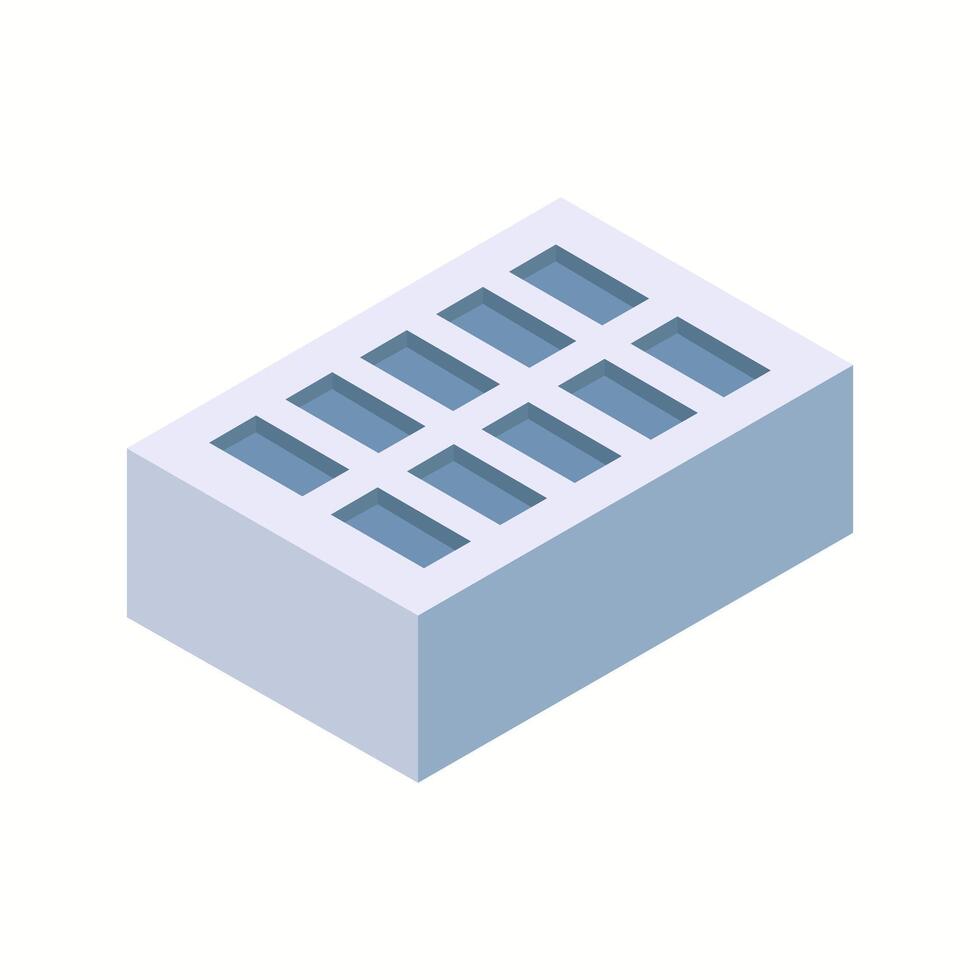 Isometric brick on a background vector