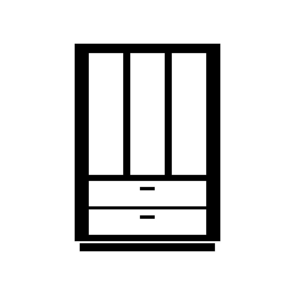 Closet illustrated on white background vector