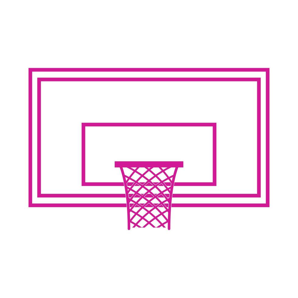 Basketball hoop illustrated on white background vector