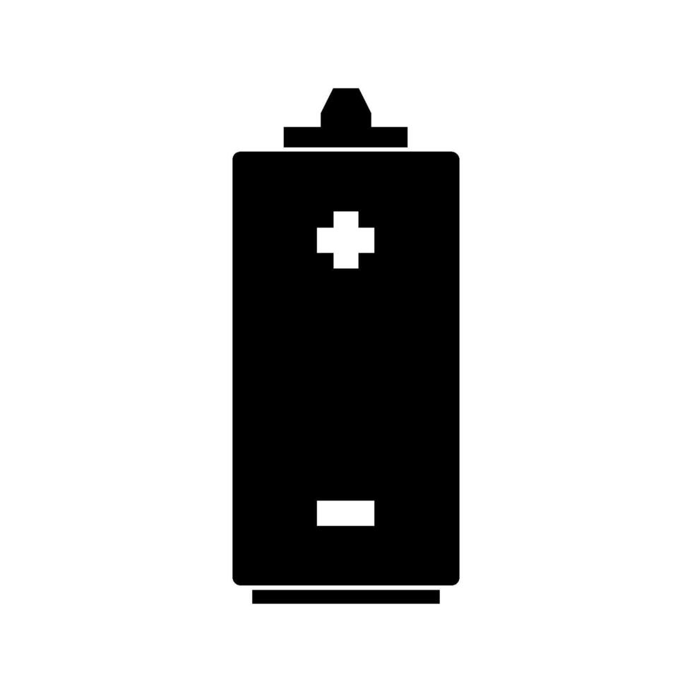 Battery illustrated on white background vector