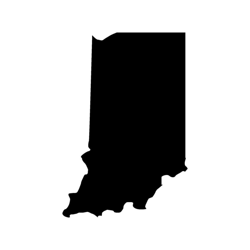 Indiana map on white background vector