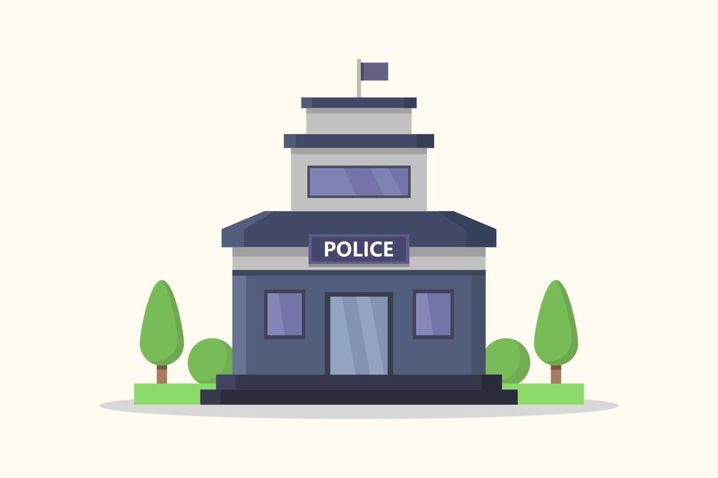 ilustrado policía estación vector