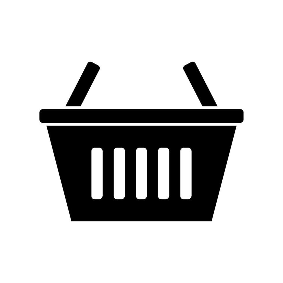 Shopping basket illustrated on white background vector