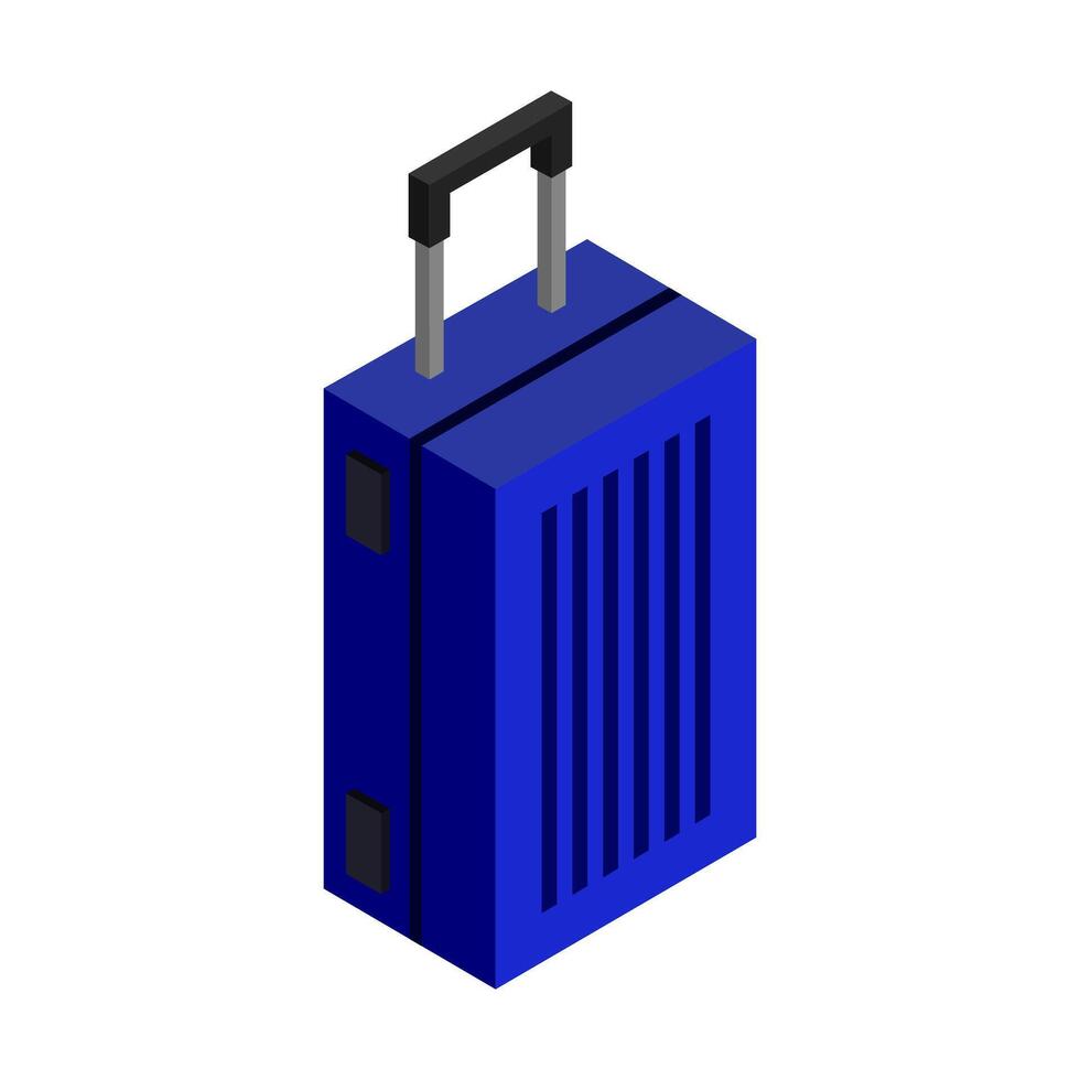 Travel Suitcase Icon On Background vector