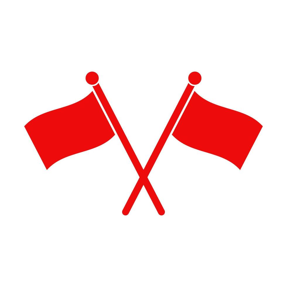 Crossed color guard illustrated on white background vector