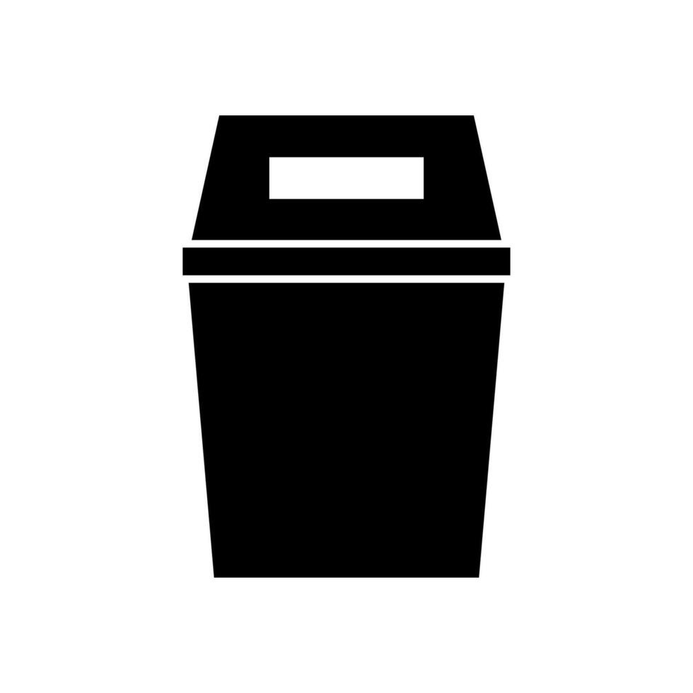 Trash bin illustrated on white background vector