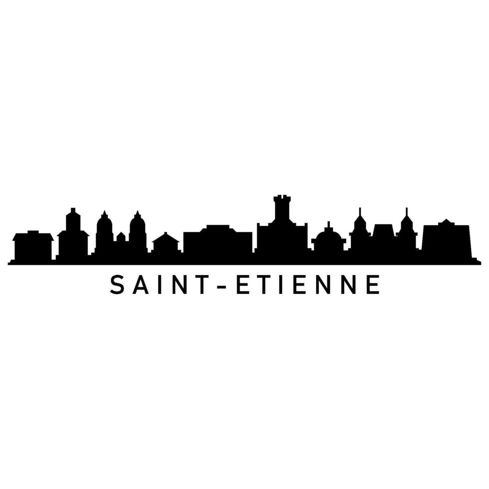 Saint Etienne skyline on white background vector