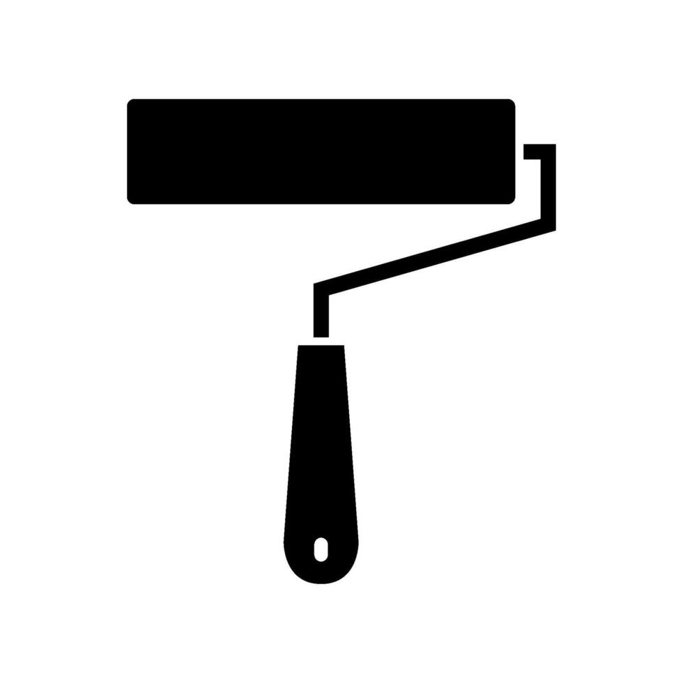 Paint roller illustrated on white background vector