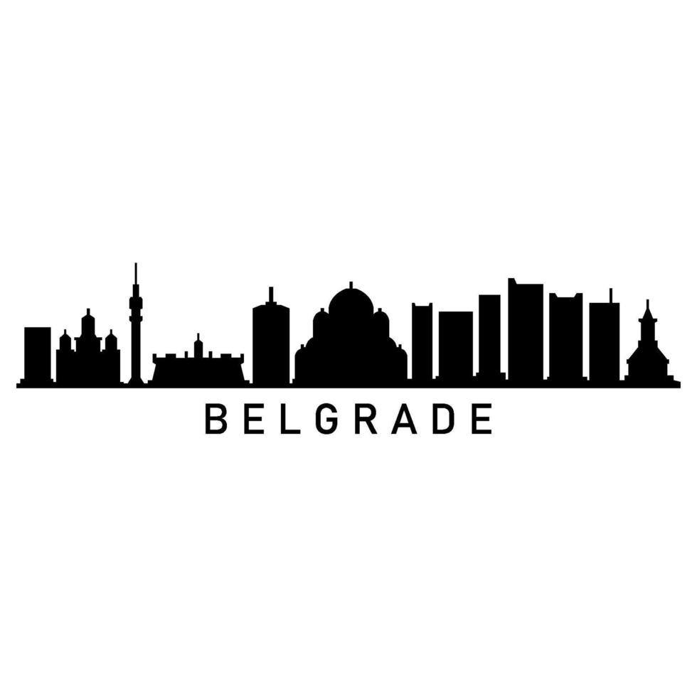 ilustrado Belgrado horizonte vector