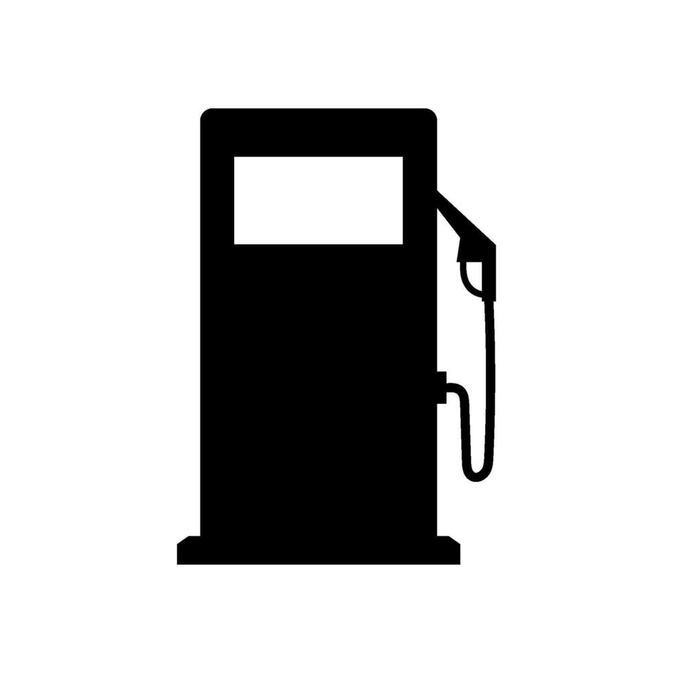 Gas station on white background vector