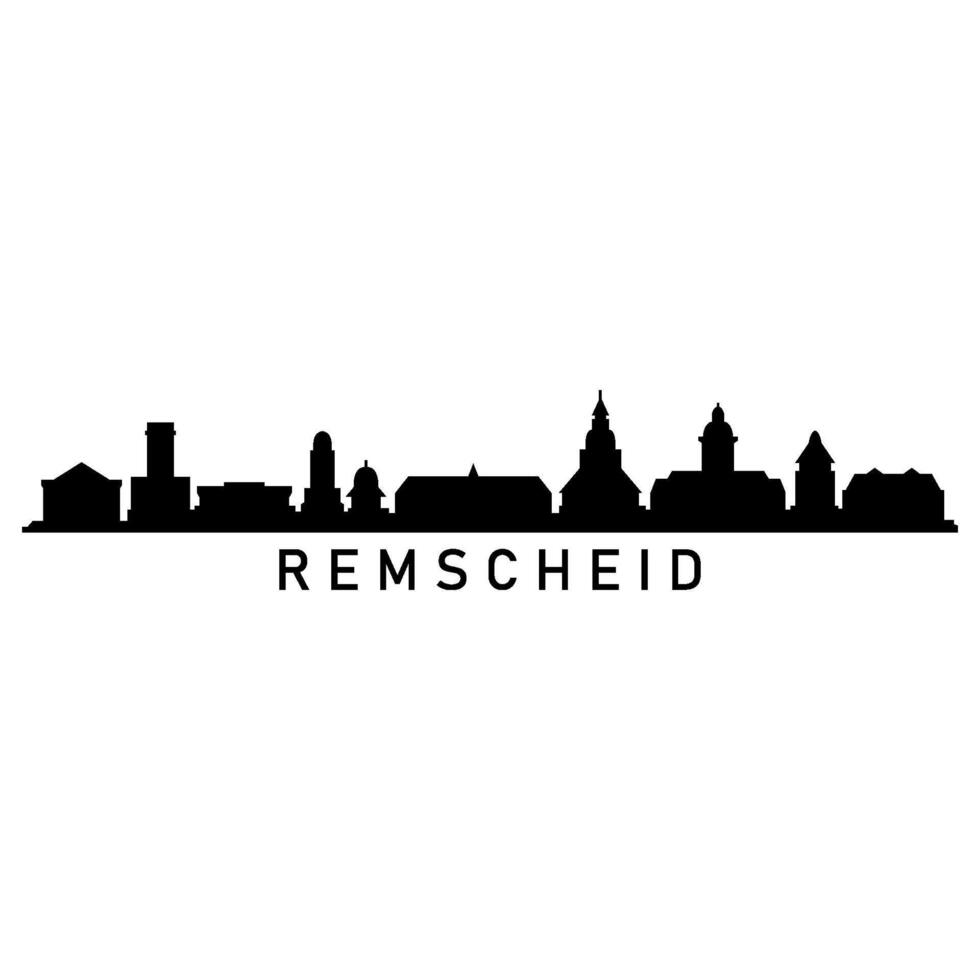 remscheid horizonte ilustrado en blanco antecedentes vector